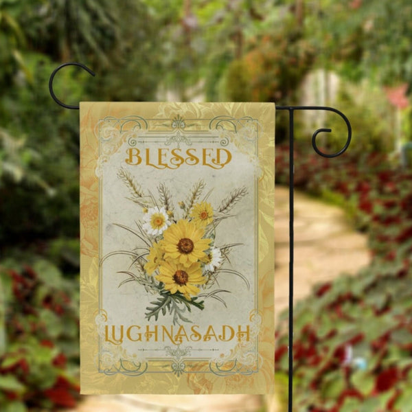 Lammas Lughnasadh Garden Flag - Vintage Wicca Decor