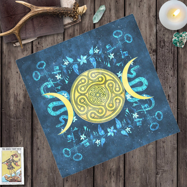 Goddess Hecate Altar Cloth - Witchy Pagan Wicca Decor Square