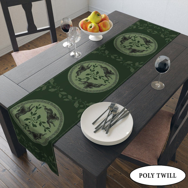 Celtic Hare Table Runner - Leaping Rabbit Altar Cloth