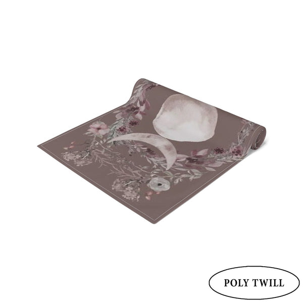Woodland Triple Moon Altar Cloth Table Runner - Wicca Spiritual Decor