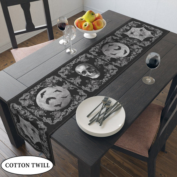 Gothic Skull Table Runner - Halloween Decor
