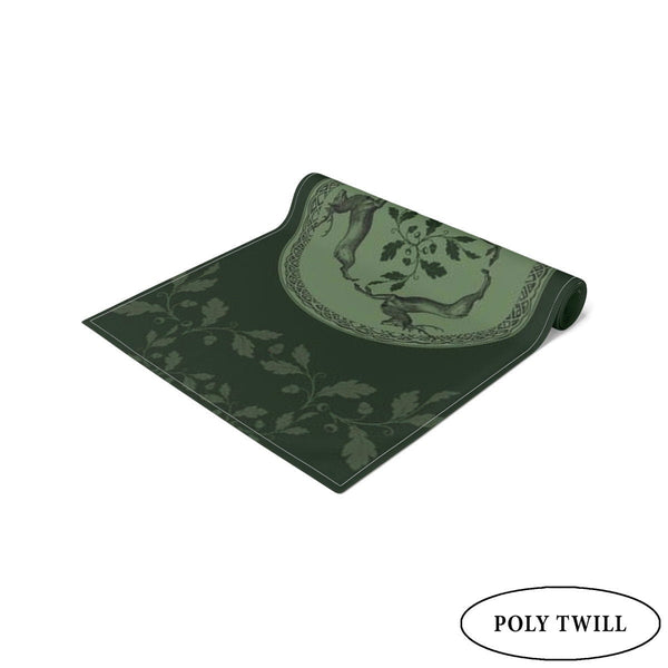 Celtic Stags Table Runner - Herne Hunter Decor Altar Cloth Deer Buck Design
