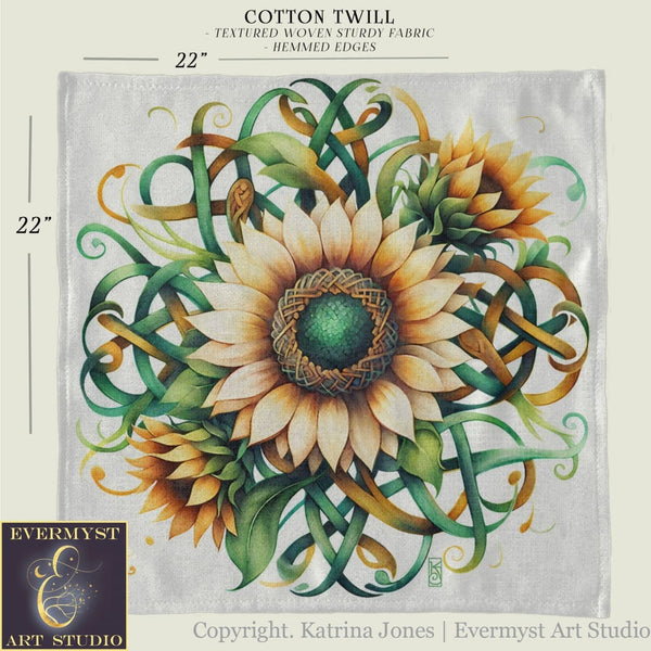 a cross stitch pattern of a sunflower