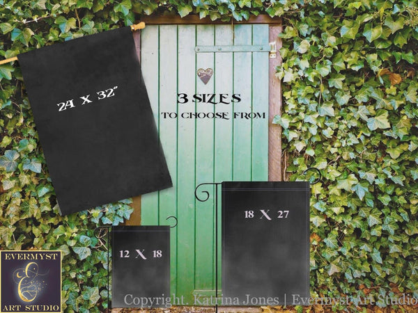 Witchy Decorative Garden Flag Blessed Be Wicca Pentacle