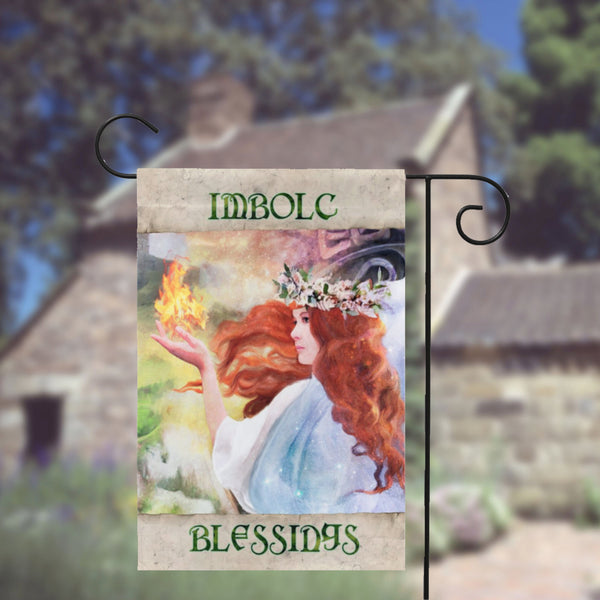 Brigid Garden Flag - Imbolc Blessings Spring Equinox Decoration