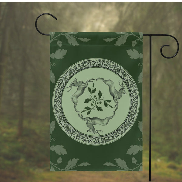 Celtic Deer Garden Flag - Gaelic Stags Gift