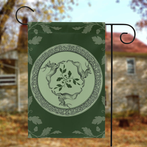 Celtic Deer Garden Flag - Gaelic Stags Gift
