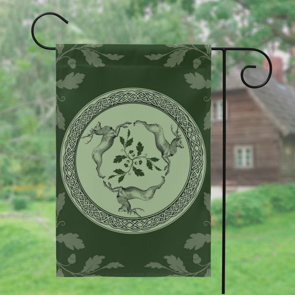 Celtic Deer Garden Flag - Gaelic Stags Gift